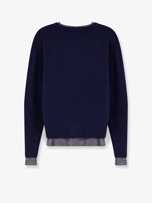 Layered wool and cashmere sweater