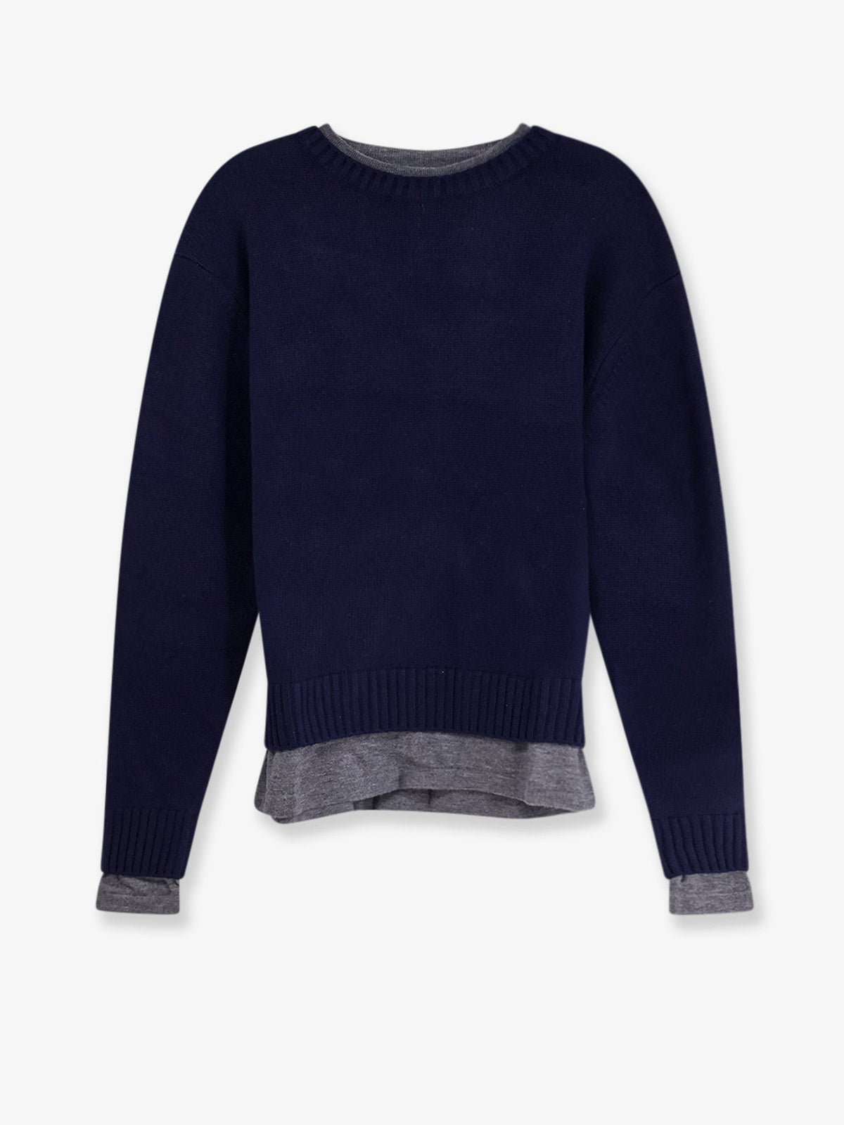 Layered wool and cashmere sweater