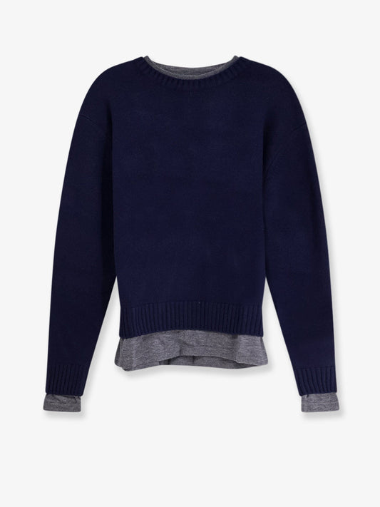 Layered wool and cashmere sweater