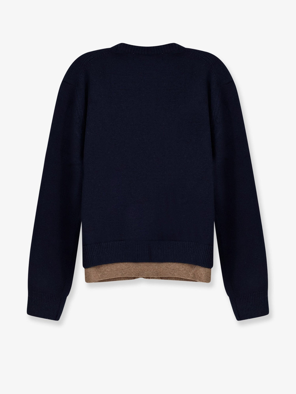Layered wool blend cardigan