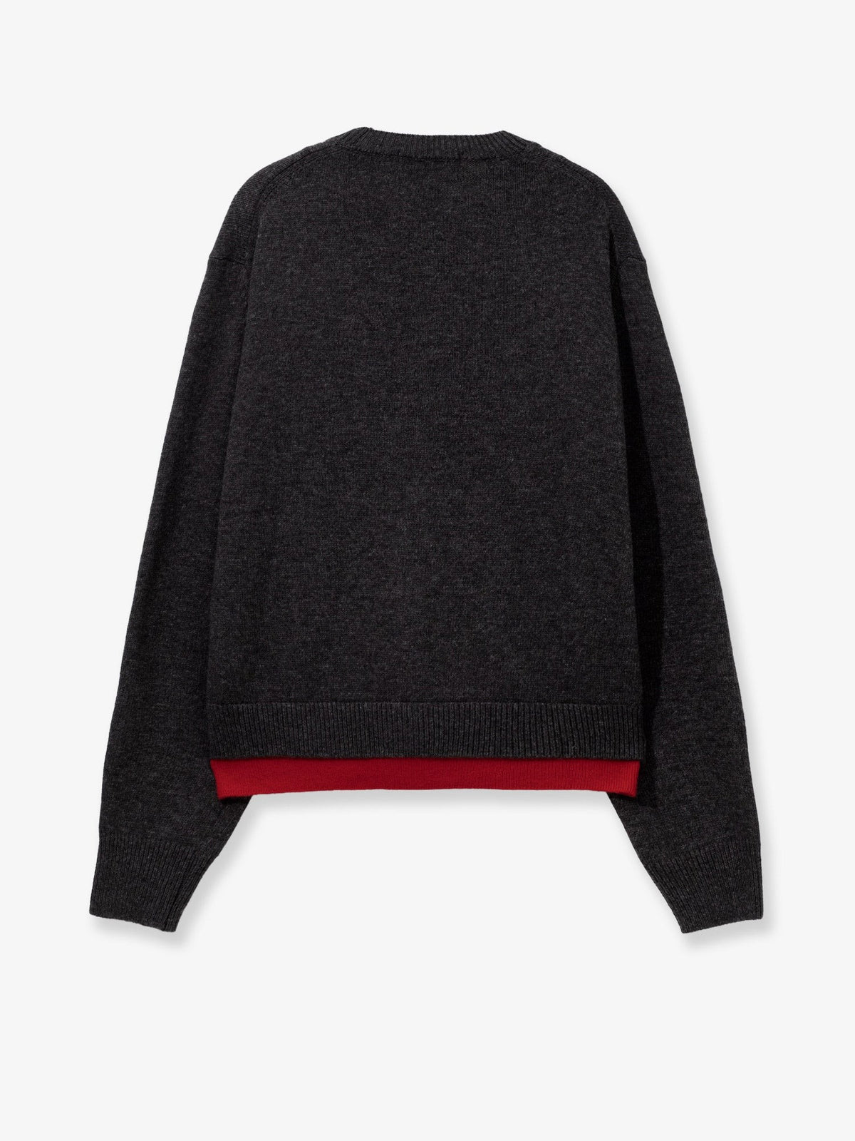 Layered wool blend cardigan
