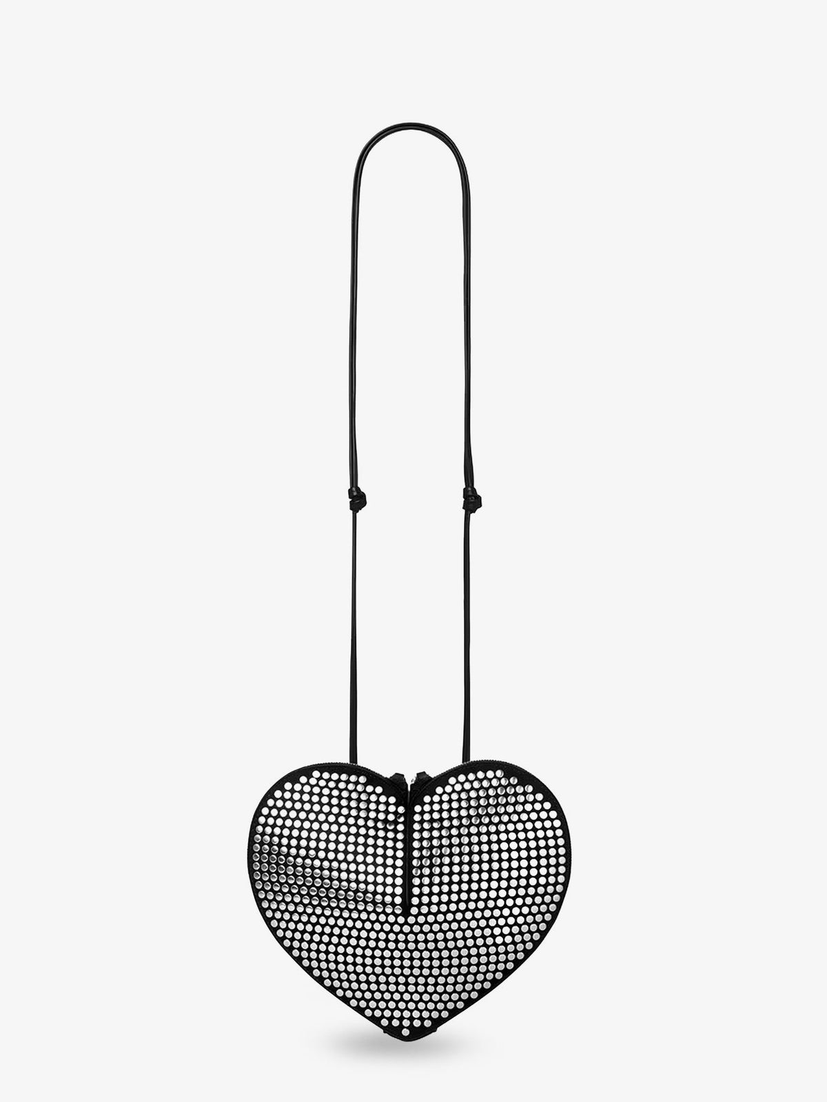 Le Coeur suede shoulder bag with all-over studs