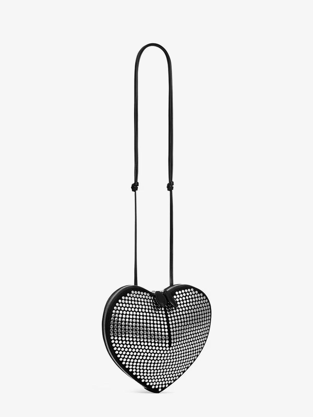 Le Coeur suede shoulder bag with all-over studs