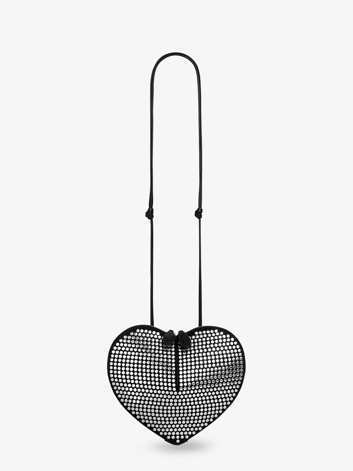 Le Coeur suede shoulder bag with all-over studs