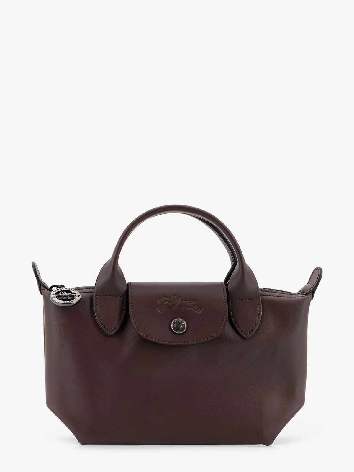 Le Pliage Xtra XS Leather Shoulder Bag with Engraved Logo