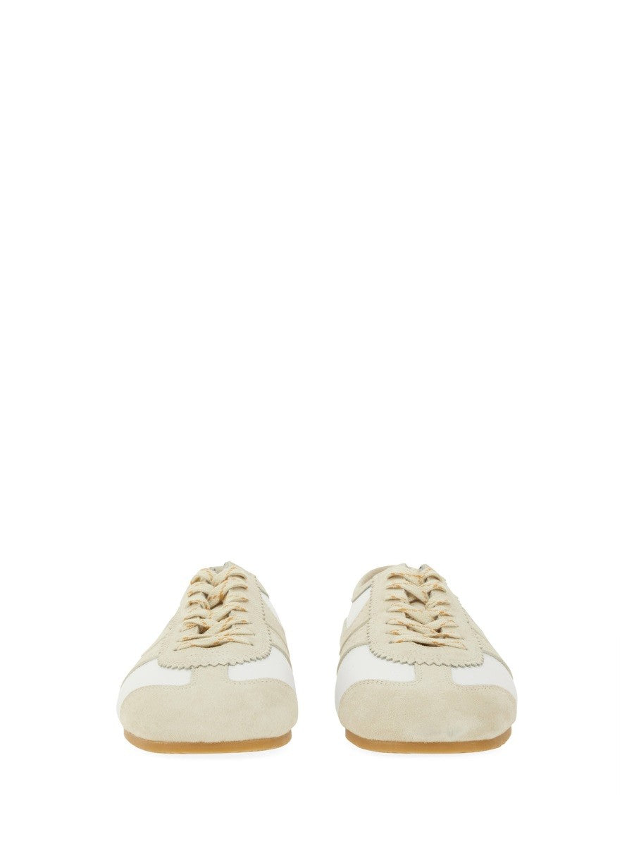 LEATHER AND SUEDE SNEAKER