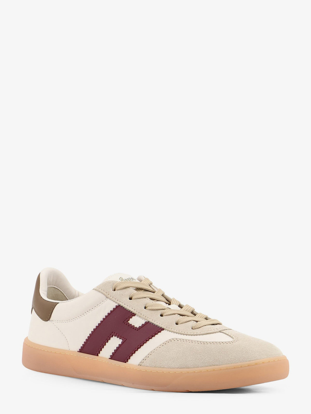 Leather and suede sneakers