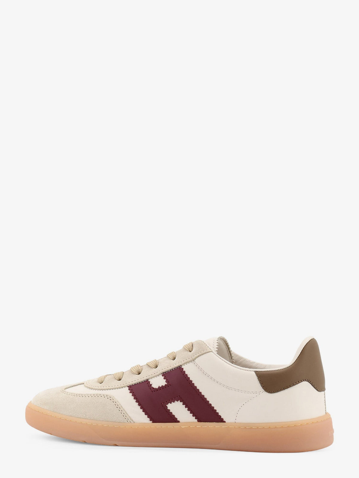 Leather and suede sneakers