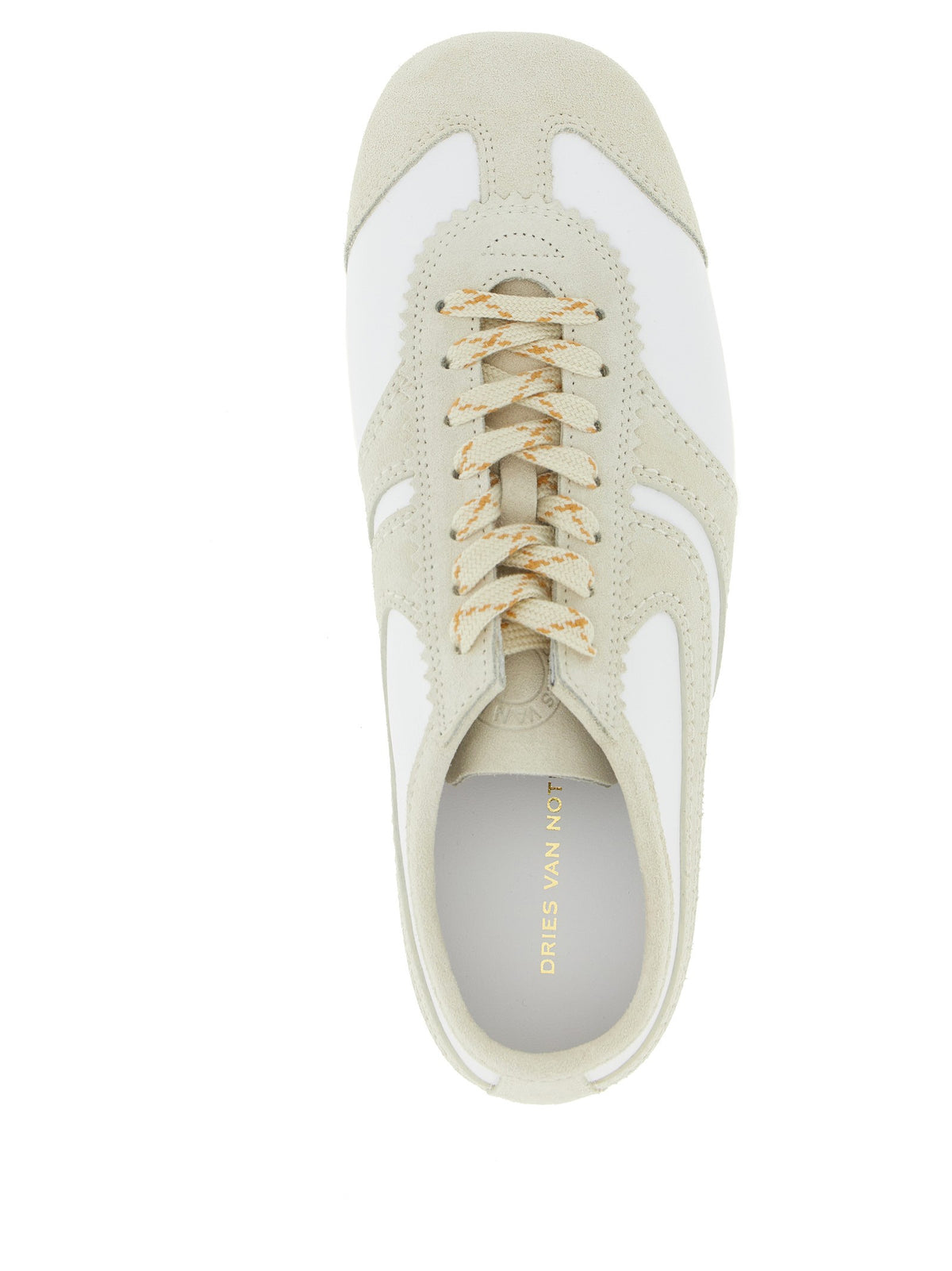 Leather and suede sneakers