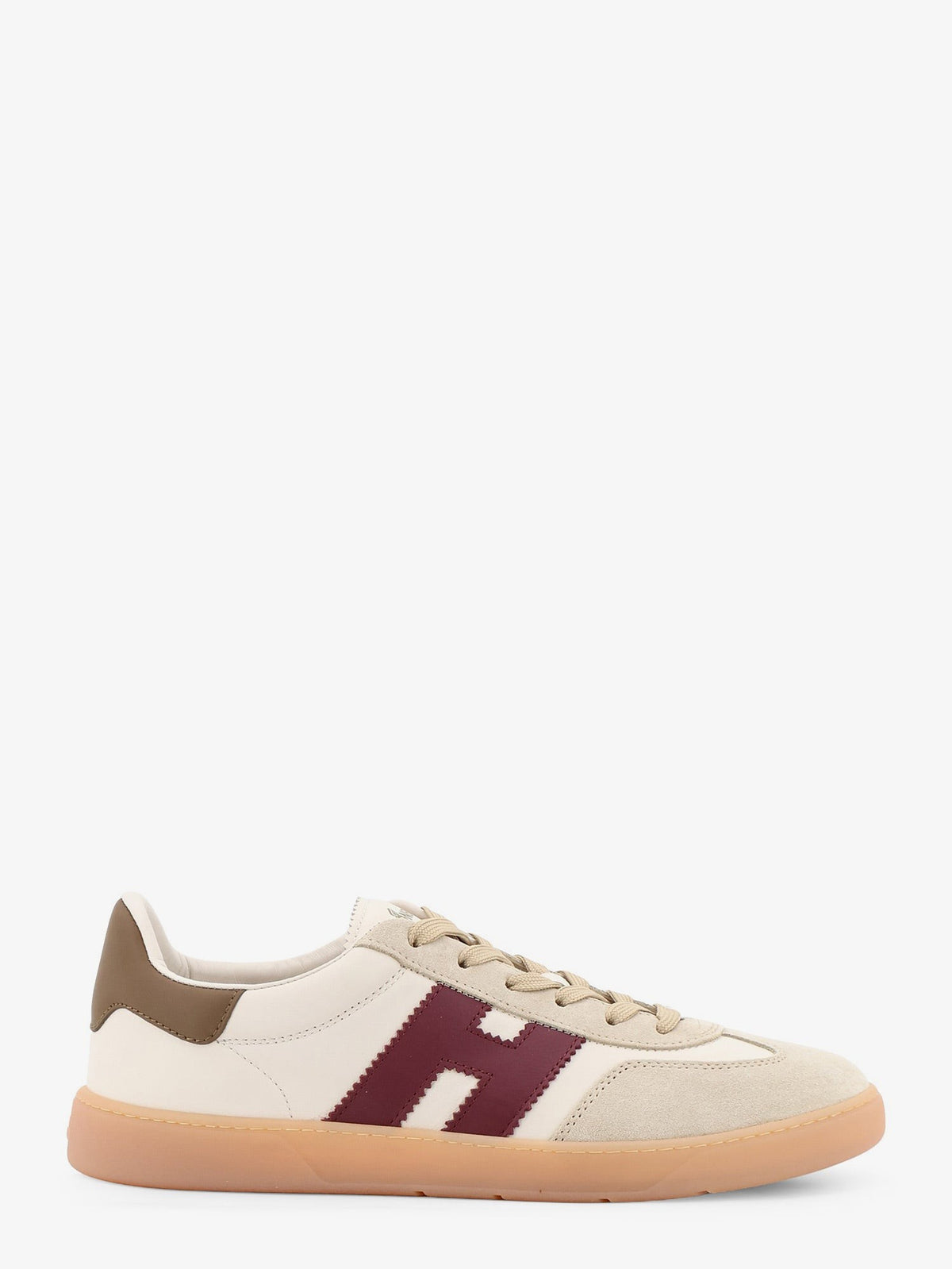 Leather and suede sneakers