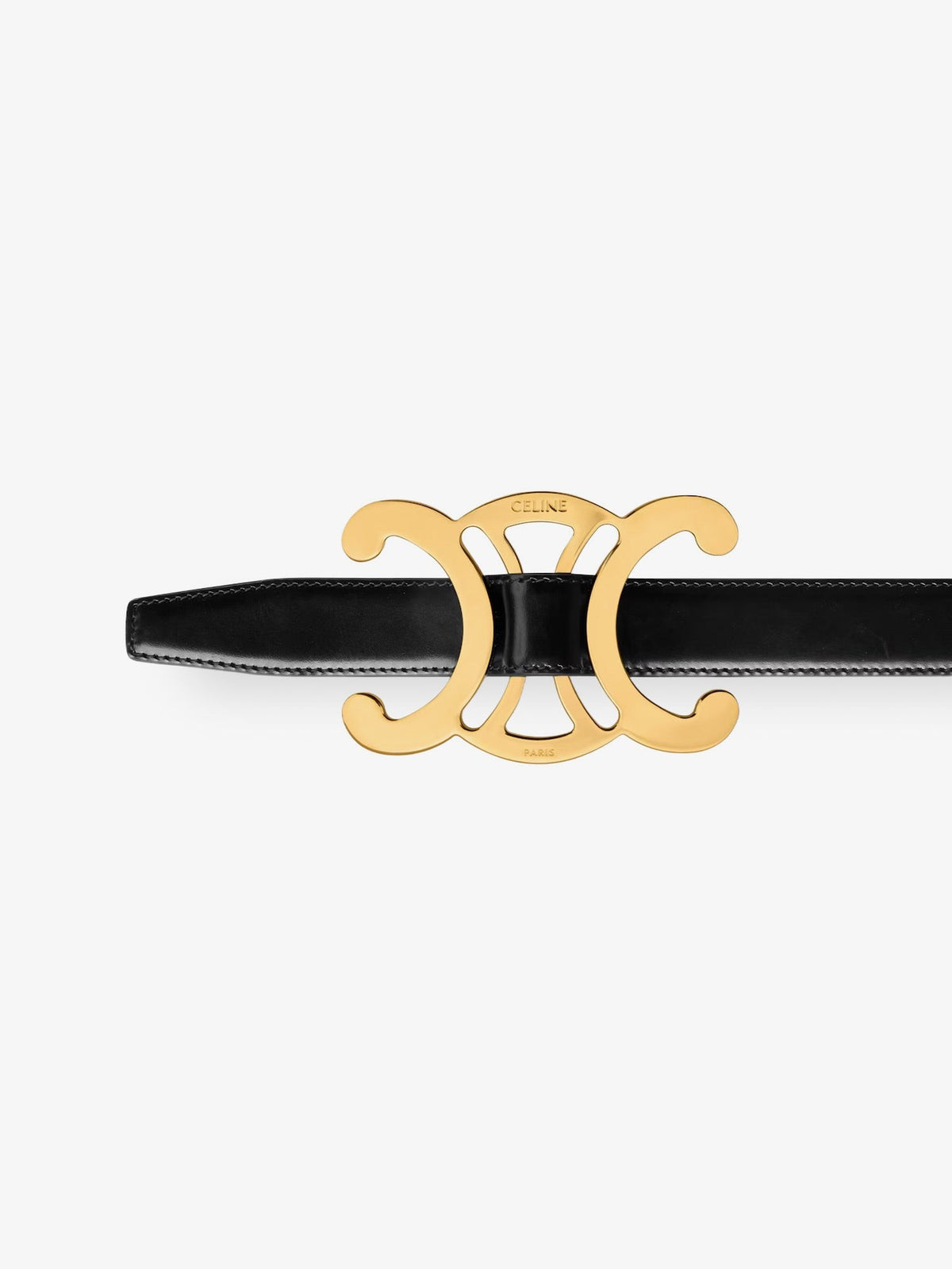 Leather belt with Triomphe logo