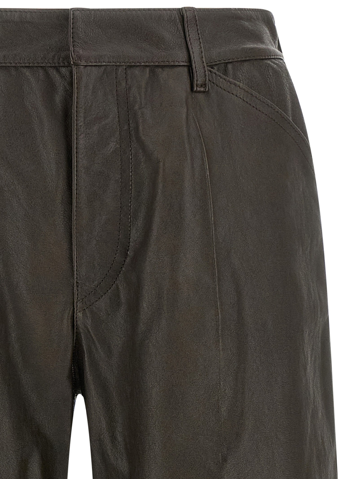 Leather bermuda shorts