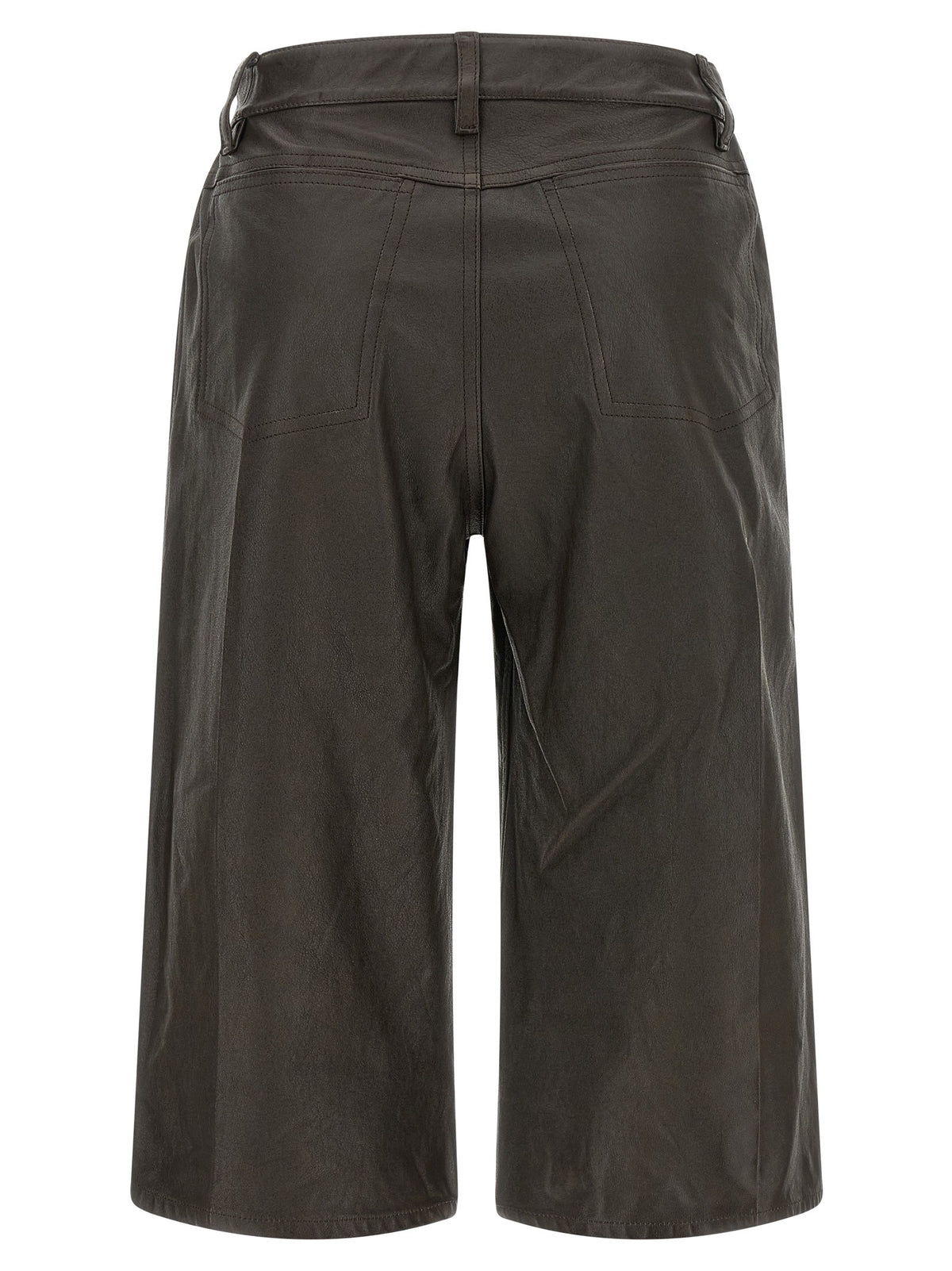 Leather bermuda shorts