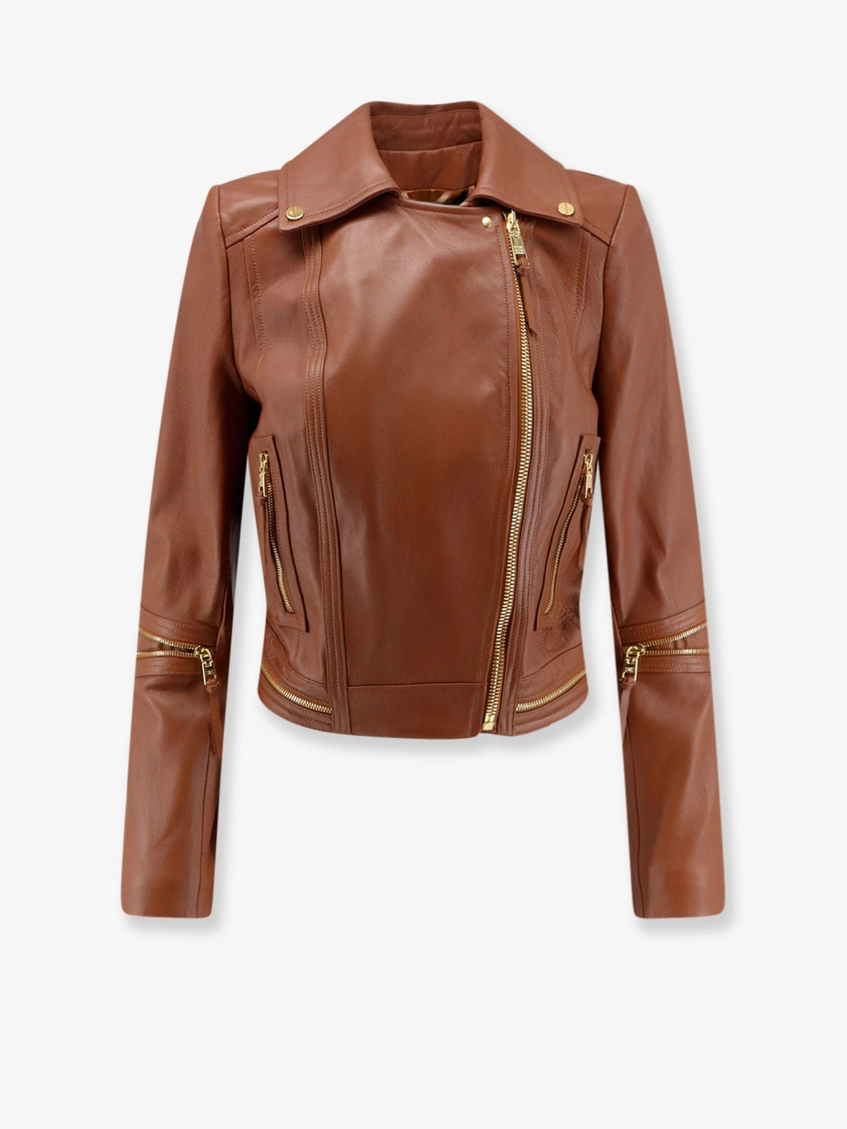 Leather biker jacket
