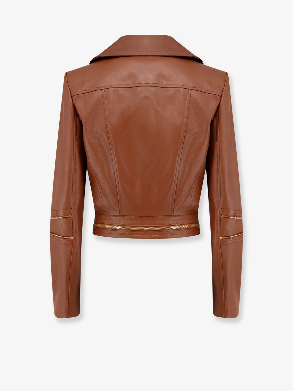 Leather biker jacket