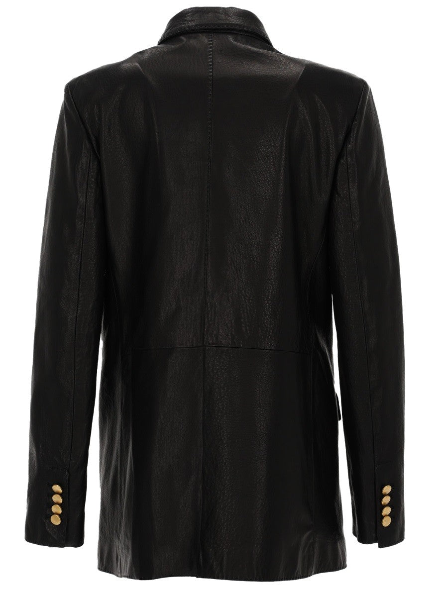 LEATHER BLAZER