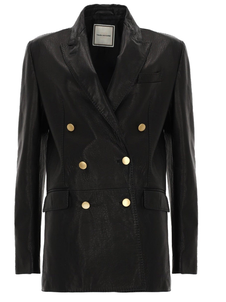 LEATHER BLAZER