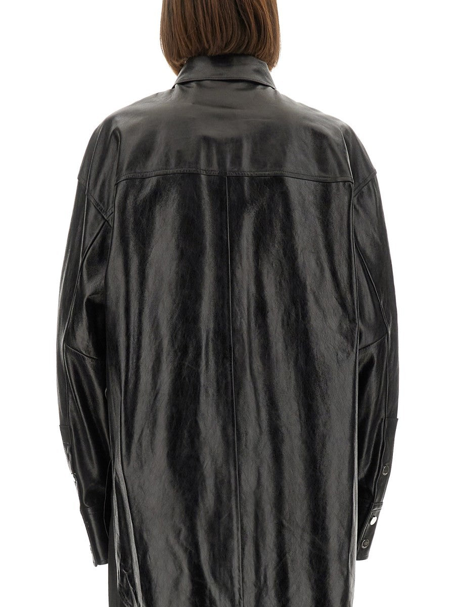 LEATHER "BOREL" SHIRT