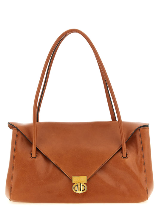 Leather E/W Shoulder Bag