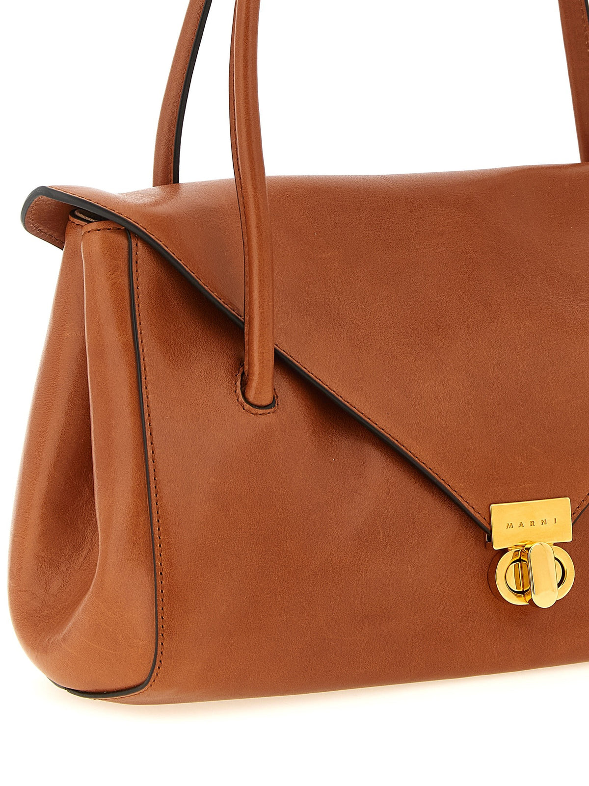 Leather E/W Shoulder Bag