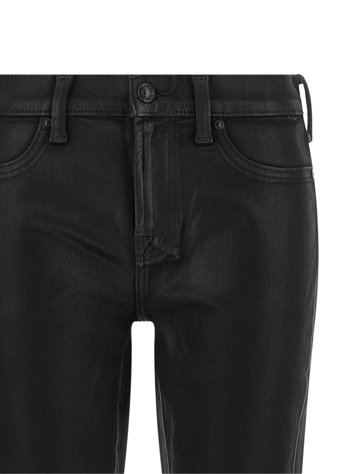 Leather effect jeans