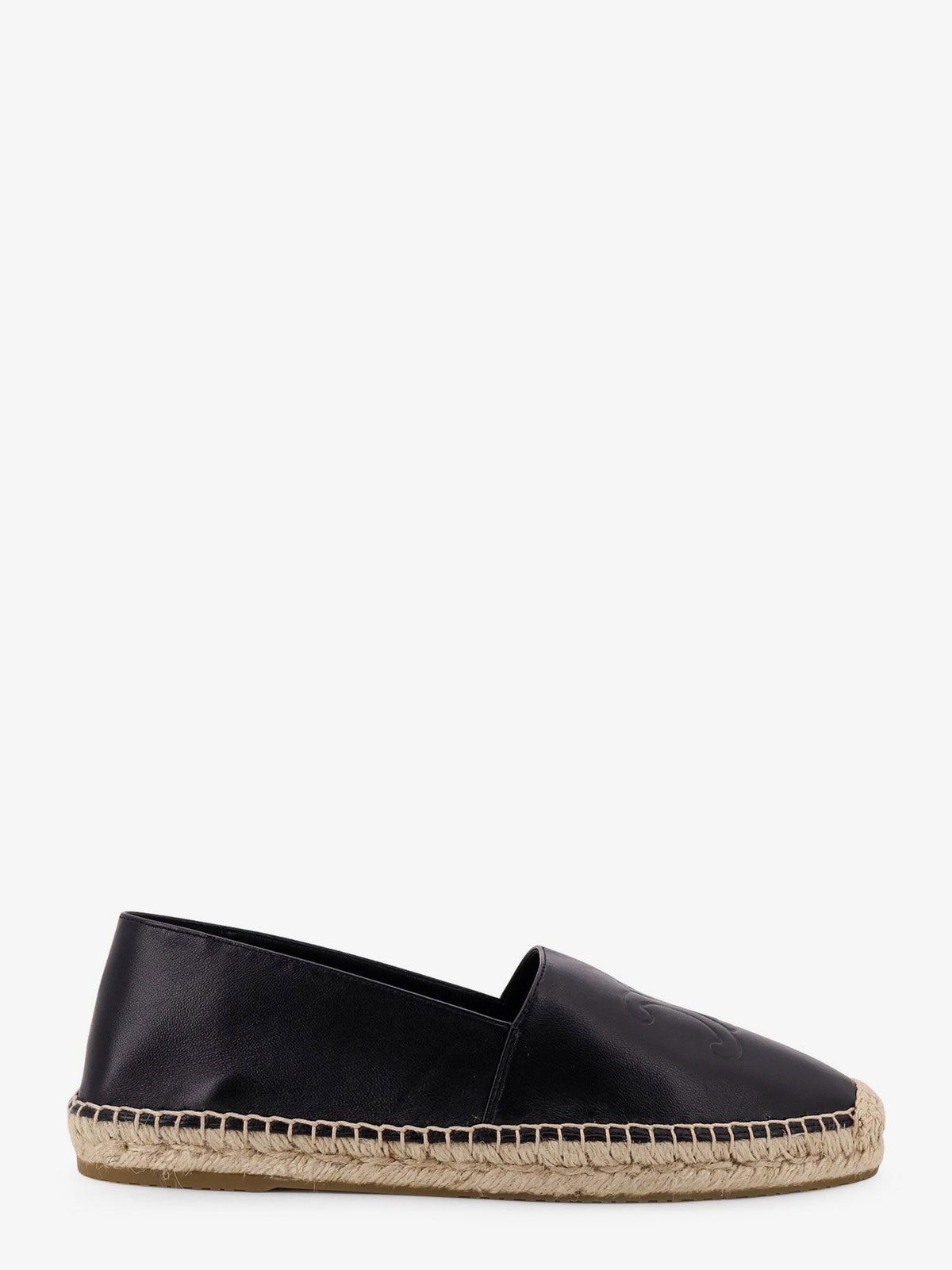 Leather espadrilles with Triomphe detail