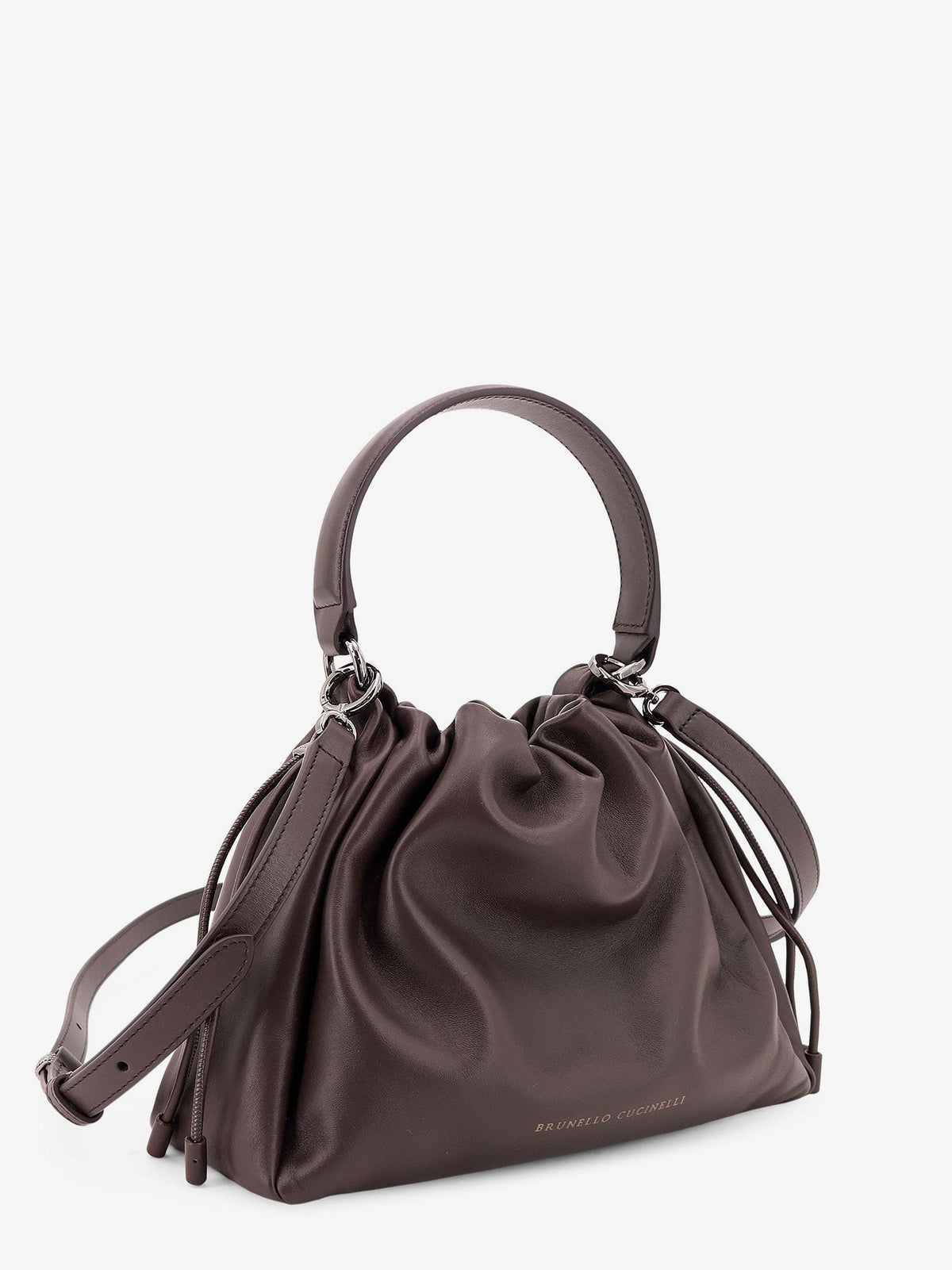 Leather handbag with Monile detail