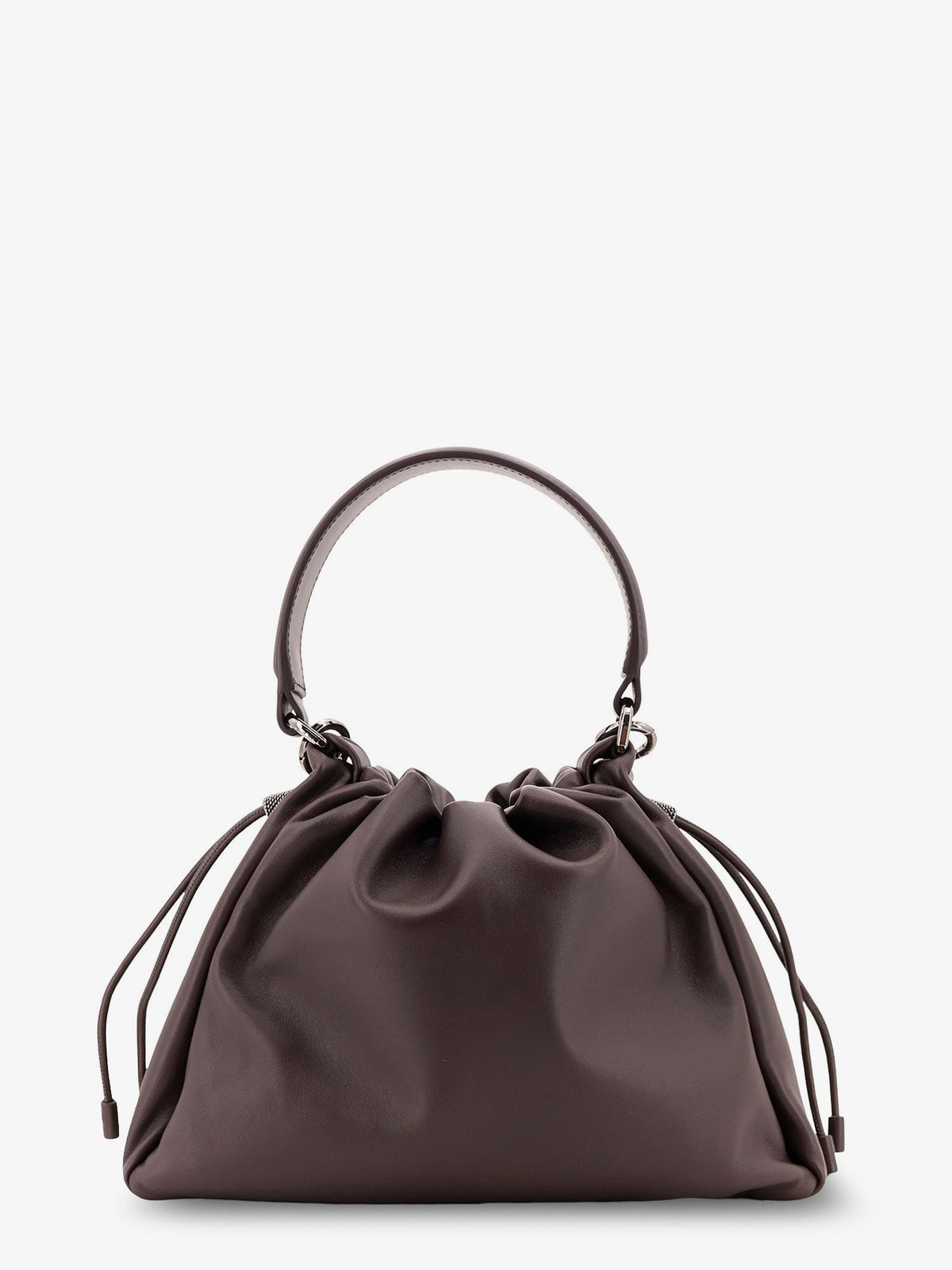 Leather handbag with Monile detail