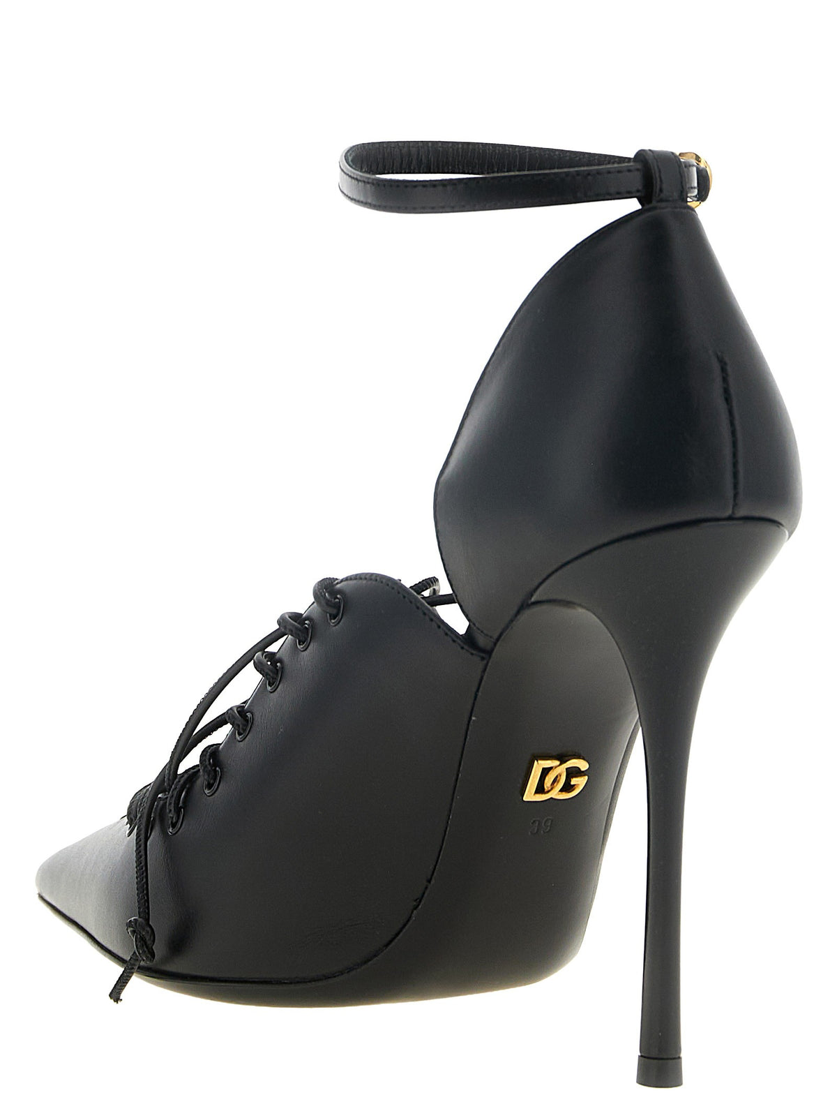 Leather Pumps With Lace-Up
