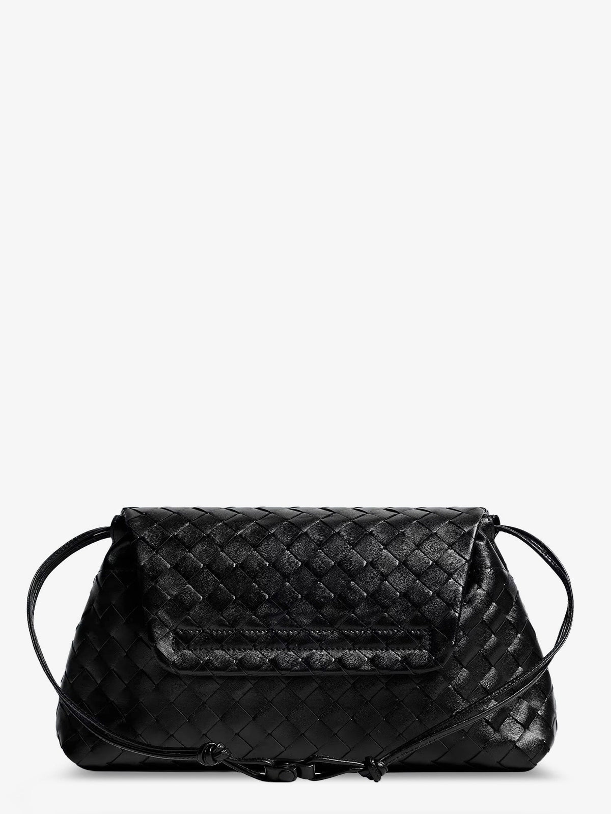 Leather shoulder bag with Intrecciato pattern
