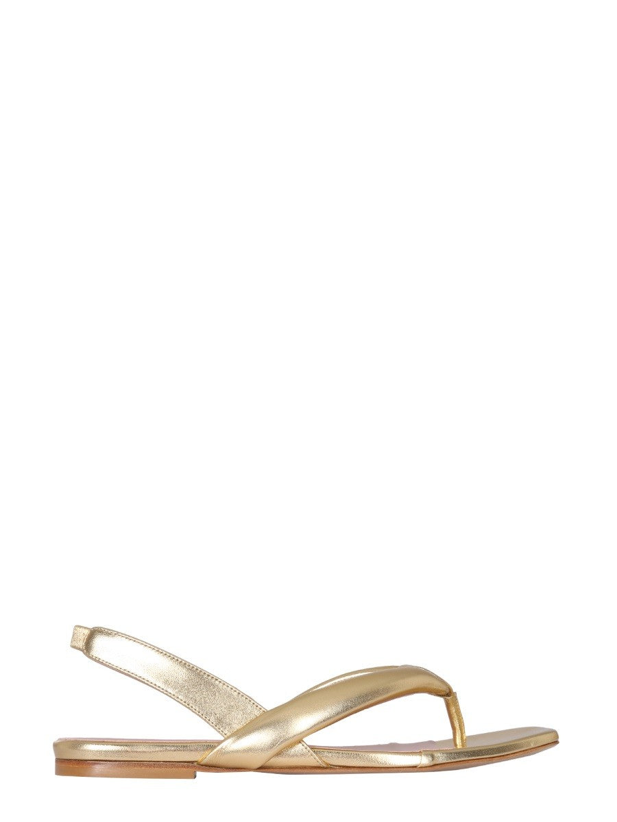 LEATHER SLINGBACK SANDALS