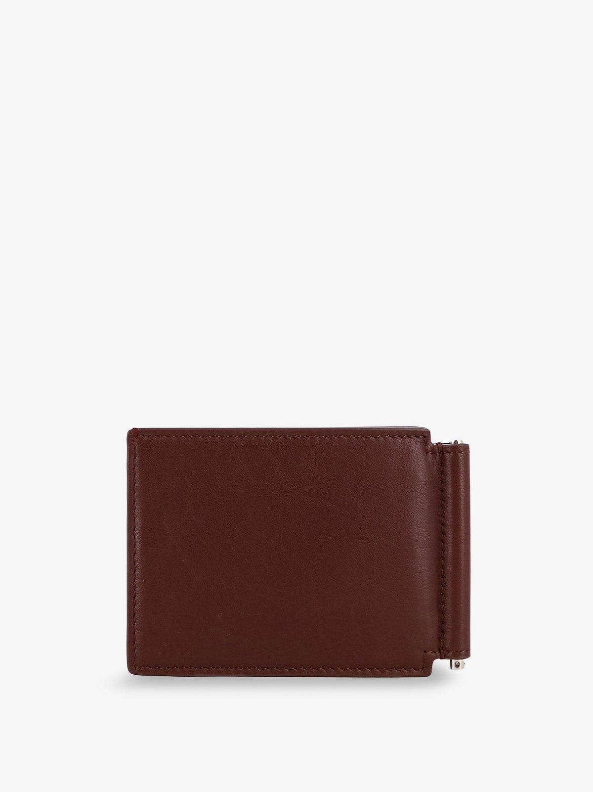 Leather wallet with engraved logo