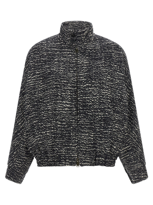 'Lee' bouclé wool bomber jacket
