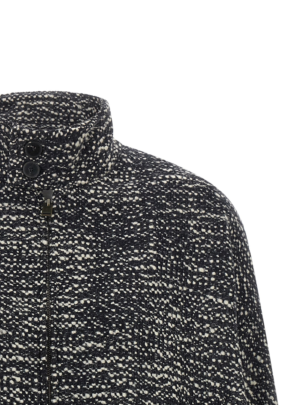 'Lee' bouclé wool bomber jacket