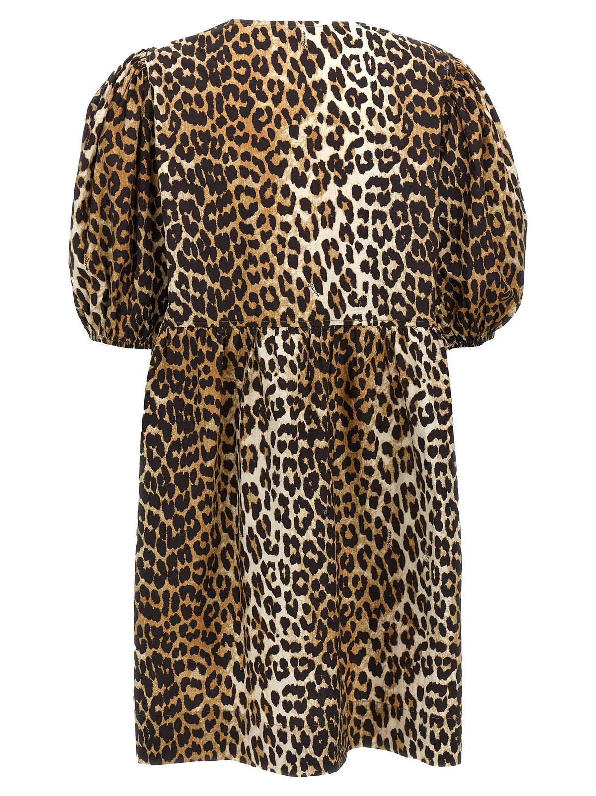 Leopard poplin dress