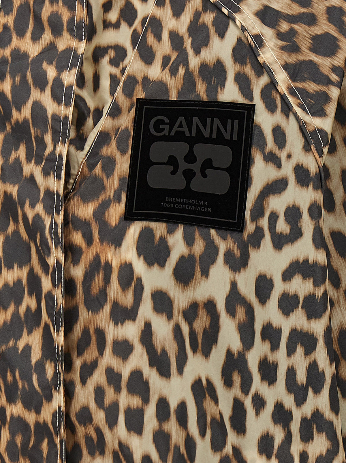 'Leopard Print Nylon' windbreaker