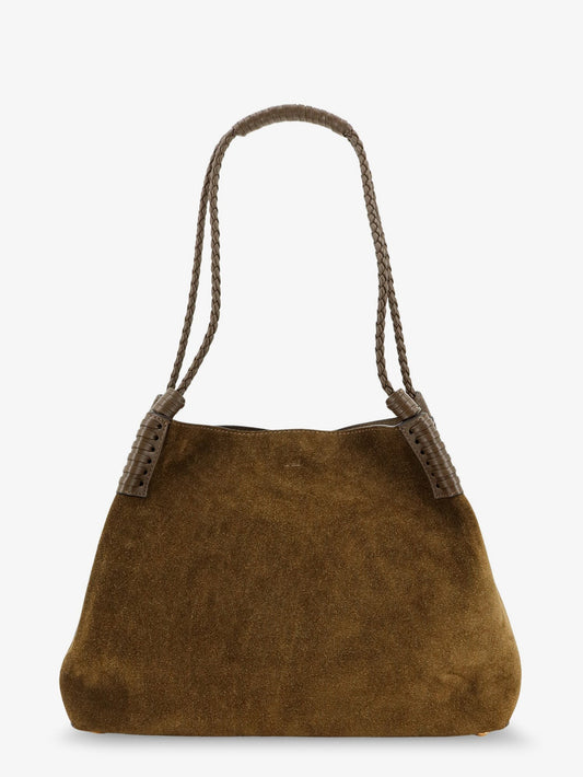 Libra S Arnica suede shopping bag