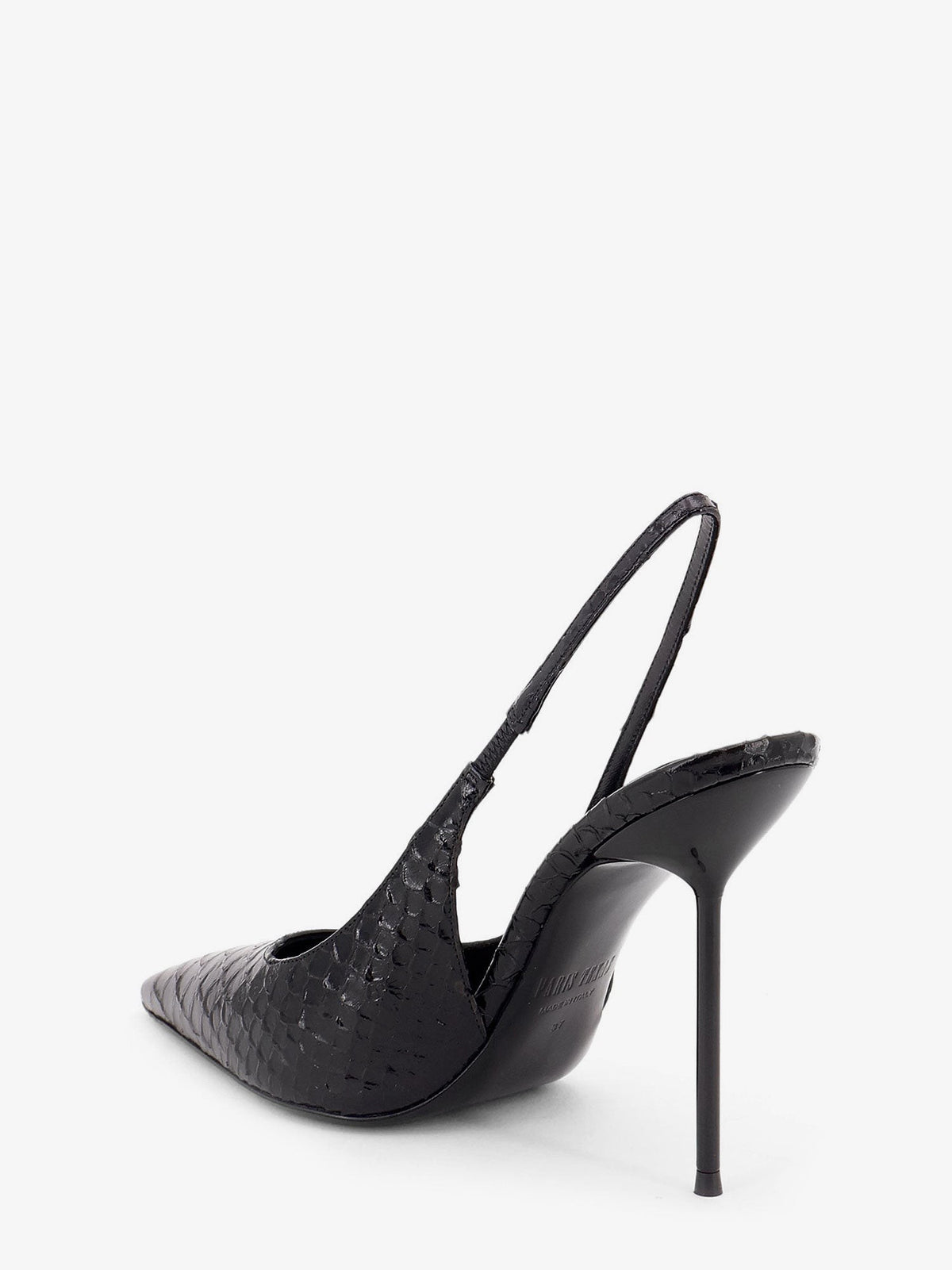 Lidia pump in leather with python print