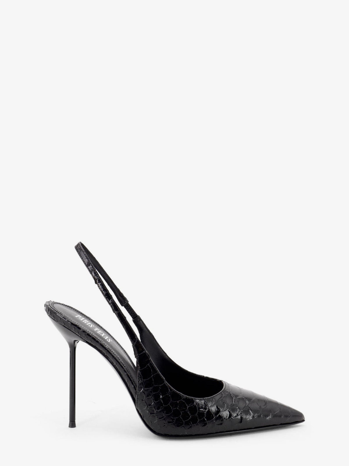 Lidia pump in leather with python print