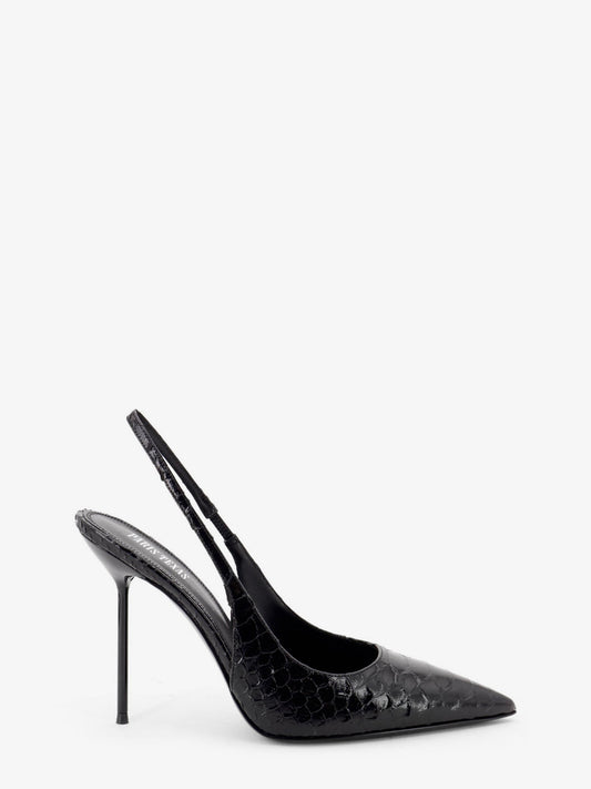 Lidia pump in leather with python print