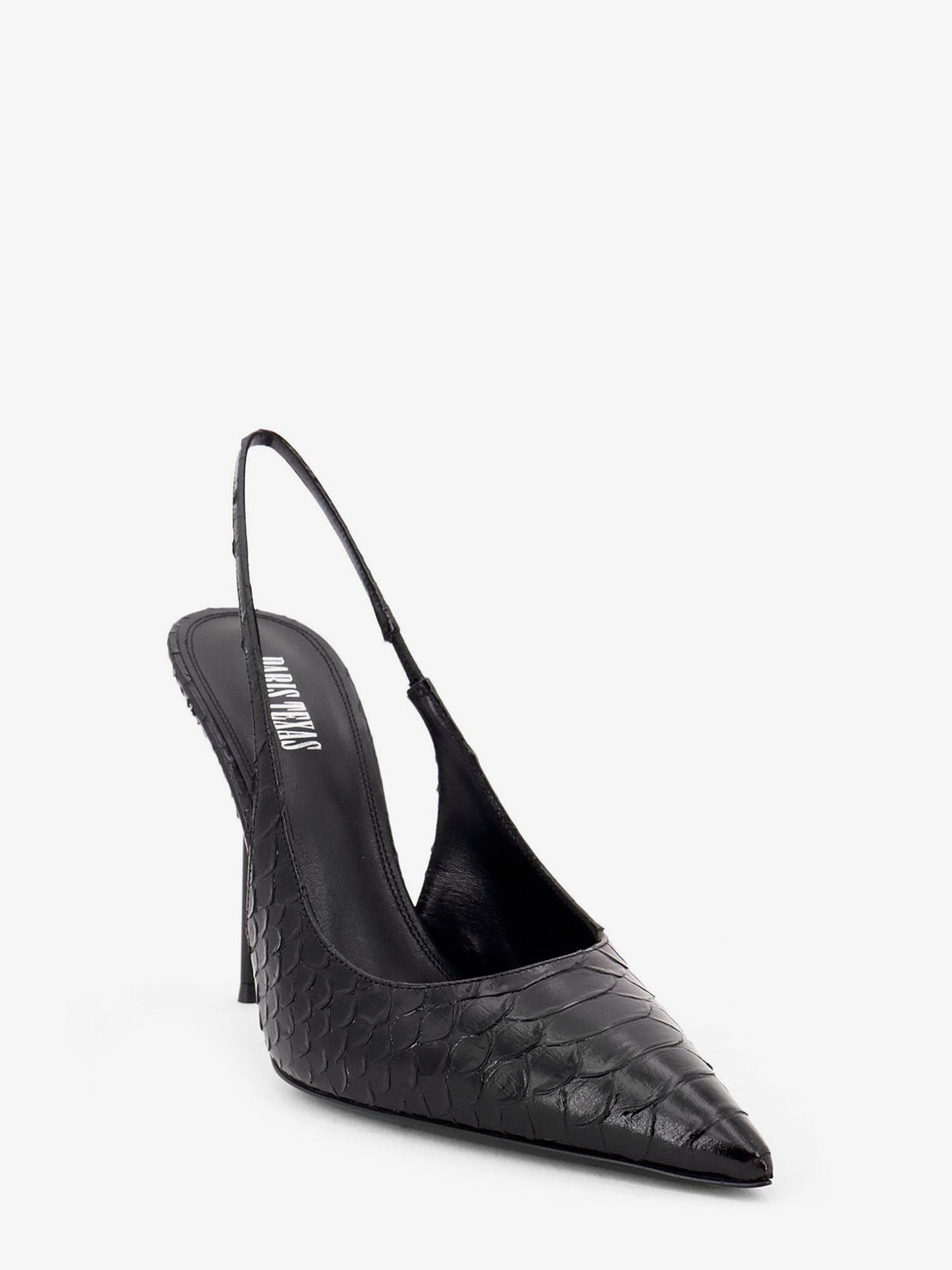 Lidia pump in leather with python print