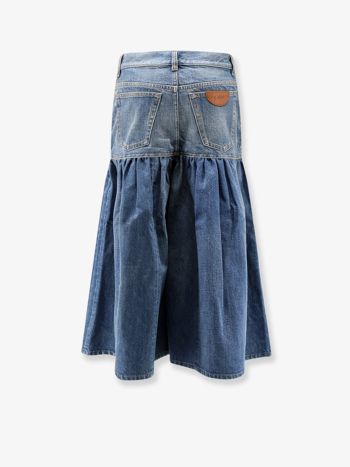 Lightweight cotton denim fabric skirt/trousers