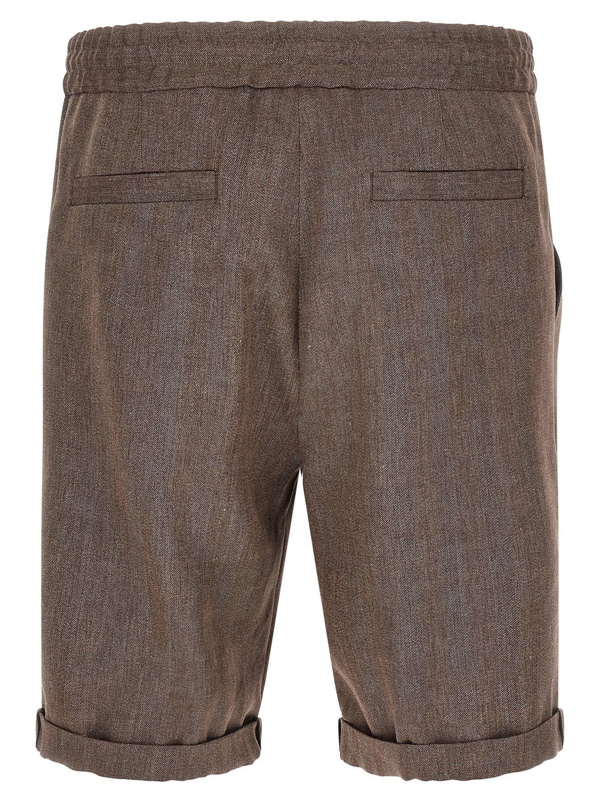 Linen and wool bermuda shorts