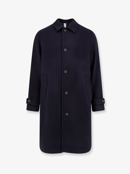 Loconia single-breasted wool blend coat