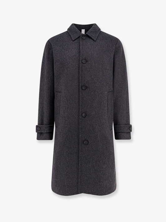Loconia single-breasted wool blend coat