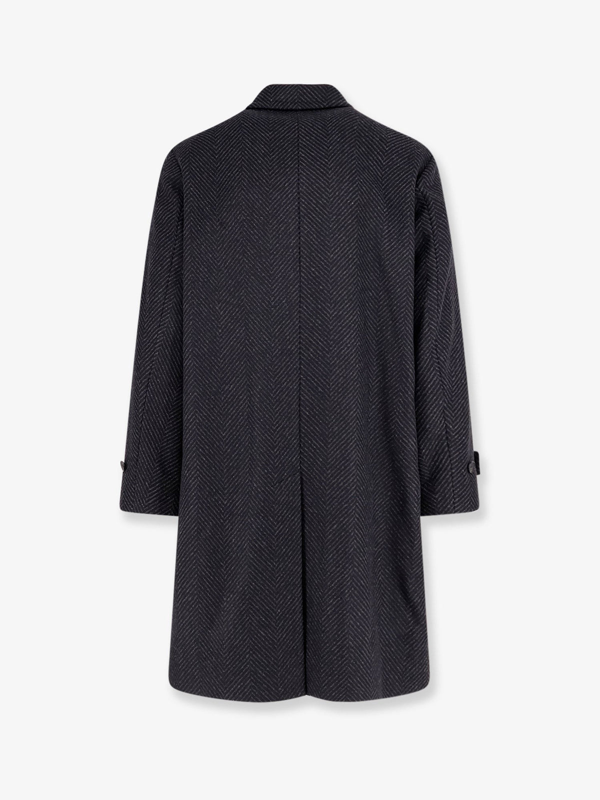Loconia wool blend coat with herringbone pattern
