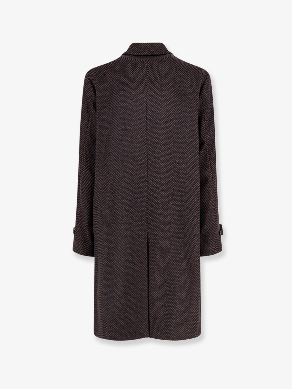 Loconia wool blend coat with herringbone pattern