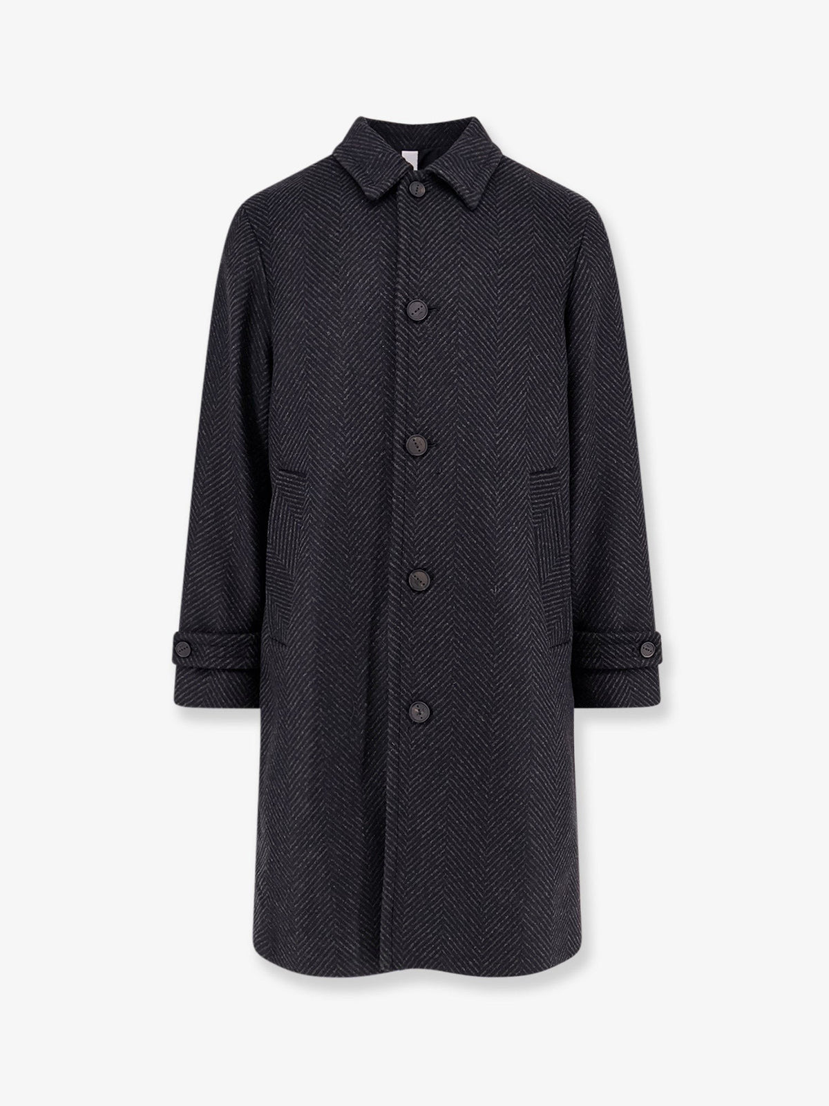 Loconia wool blend coat with herringbone pattern