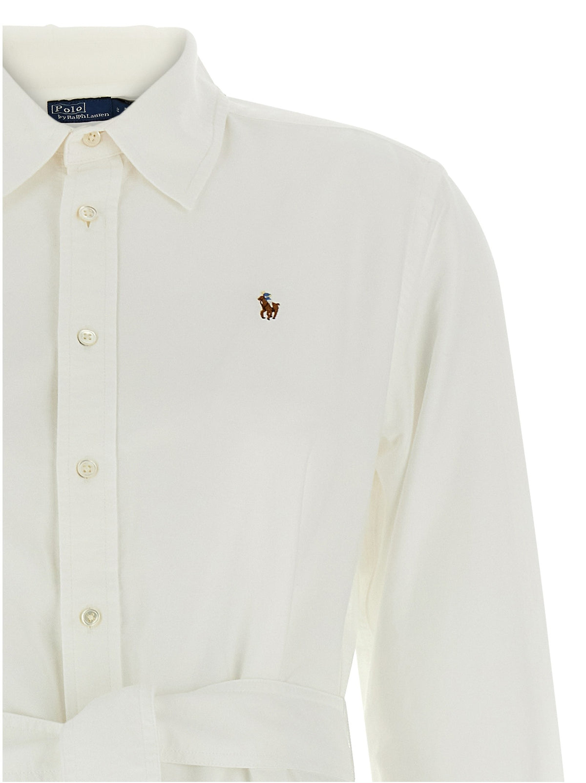 Logo embroidery chemisier dress