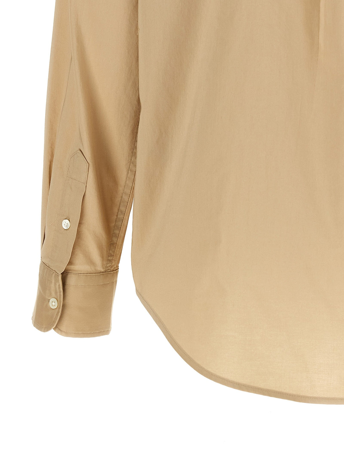 Logo embroidery cotton shirt
